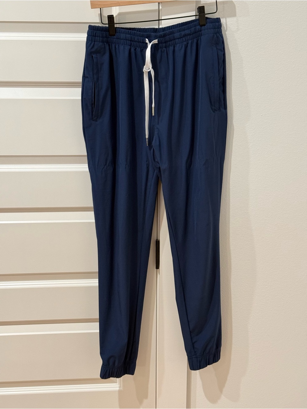 Cove Navy Blue Drawstring Jogger Pants with White Tie